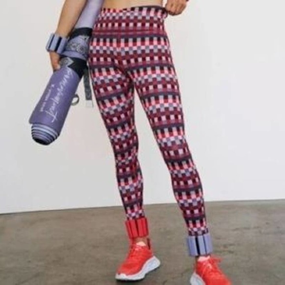 Free People FP Movement Ashford Lose Control Multicolor Print Leggings Sz S NWT - Picture 1 of 11